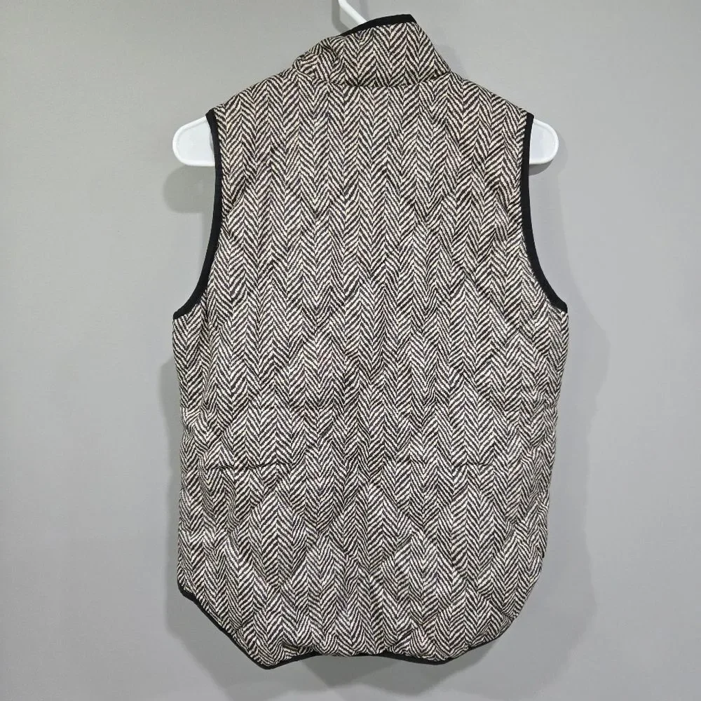 🐢 J. Crew Quilted Herringbone Puffer Vest Size XS Super Cute!